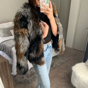 Faux fur coat